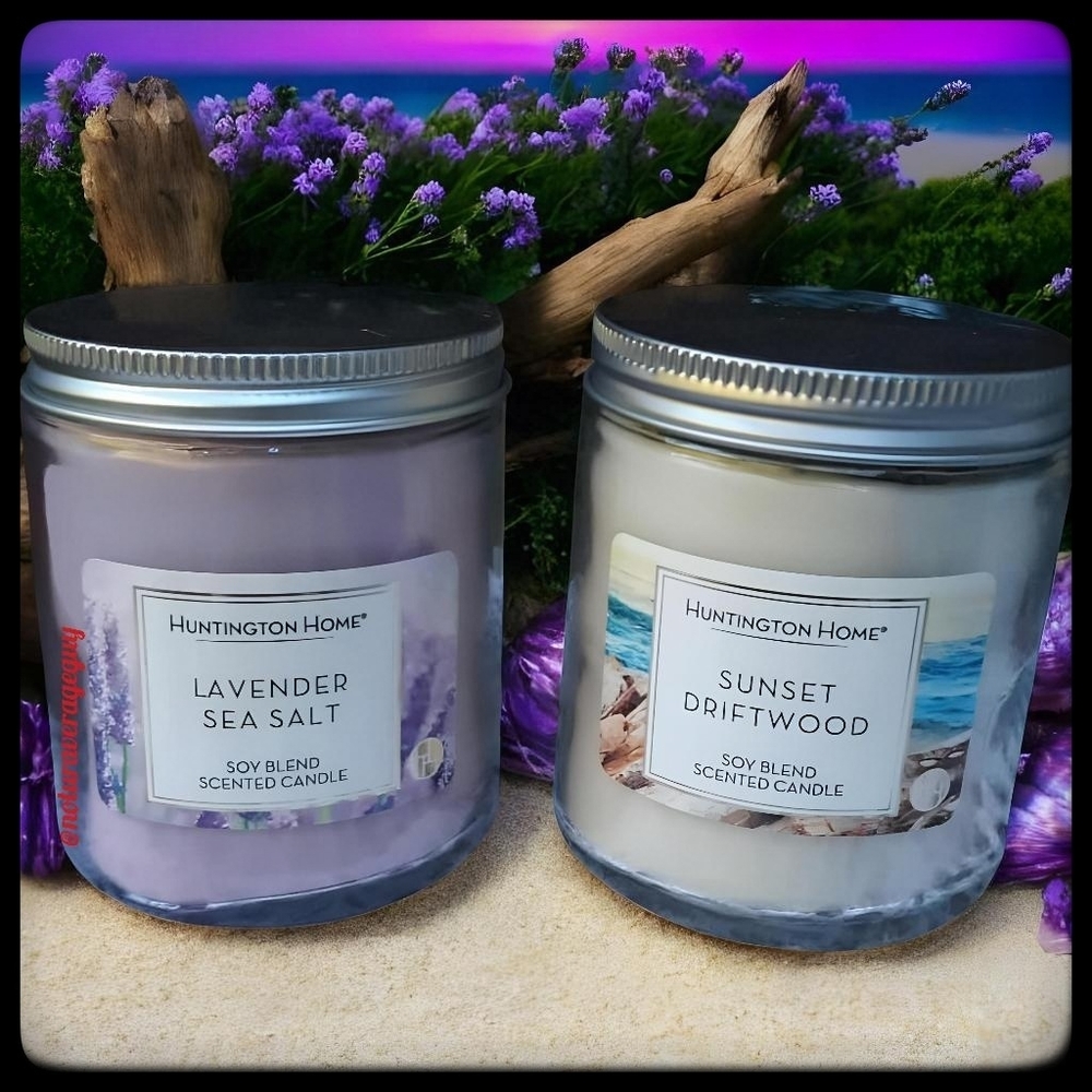 🆕PAIR OF HUNTINGTON HOME SOY CANDLES, 6.5 OUNCES EACH!! GREAT GIFT THIS